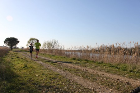 Papa et moi en pleine course.